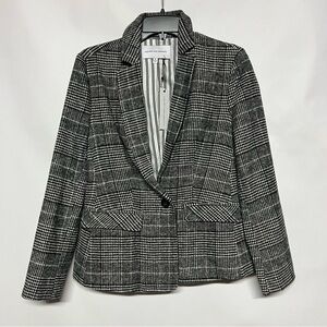 cupcakes & cashmere Charcoal Checkered Blazer